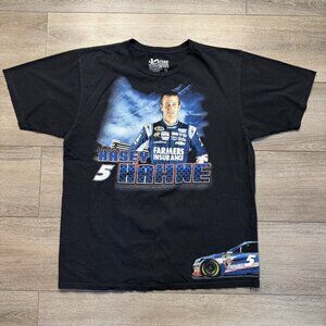 Kasey Kahne Chase Authentics #5 Farmer's Insurance AOP NASCAR T-shirt Size XL